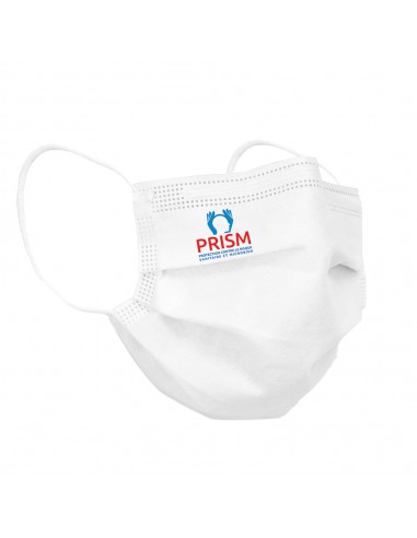 Masque chirurgical blanc personnalisable Prism