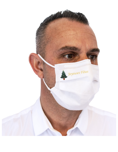Masque chirurgical Sapin de Noël 100 % français